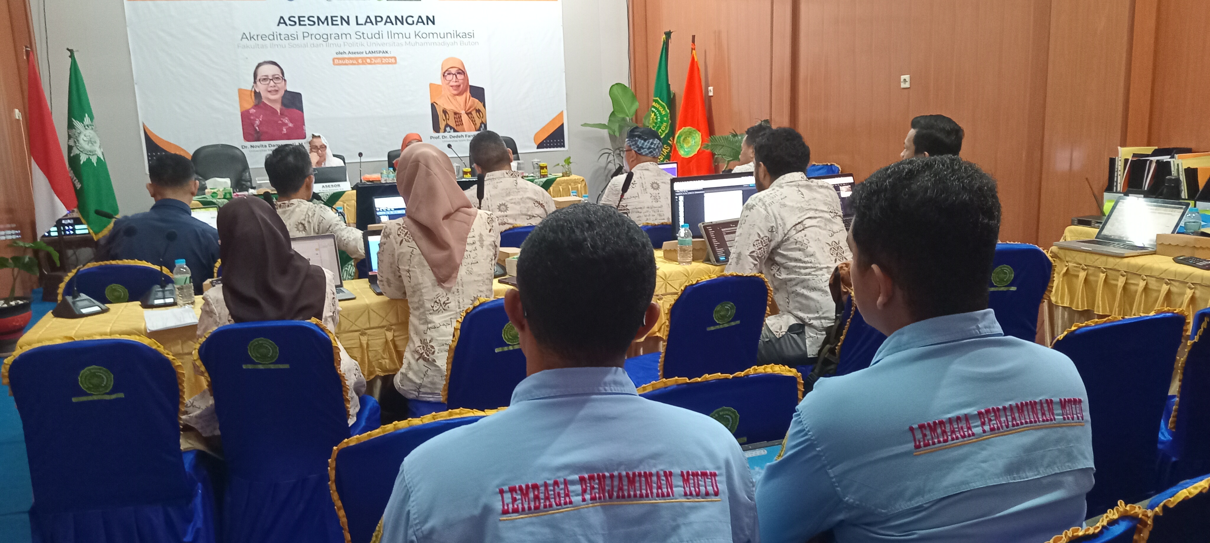 Lembaga Penjaminan Mutu Universitas Muhammadiyah Buton Dampingi Asesmen Lapangan Program Studi Ilmu Komunikasi, Hadirkan Dua Asesor Ahli