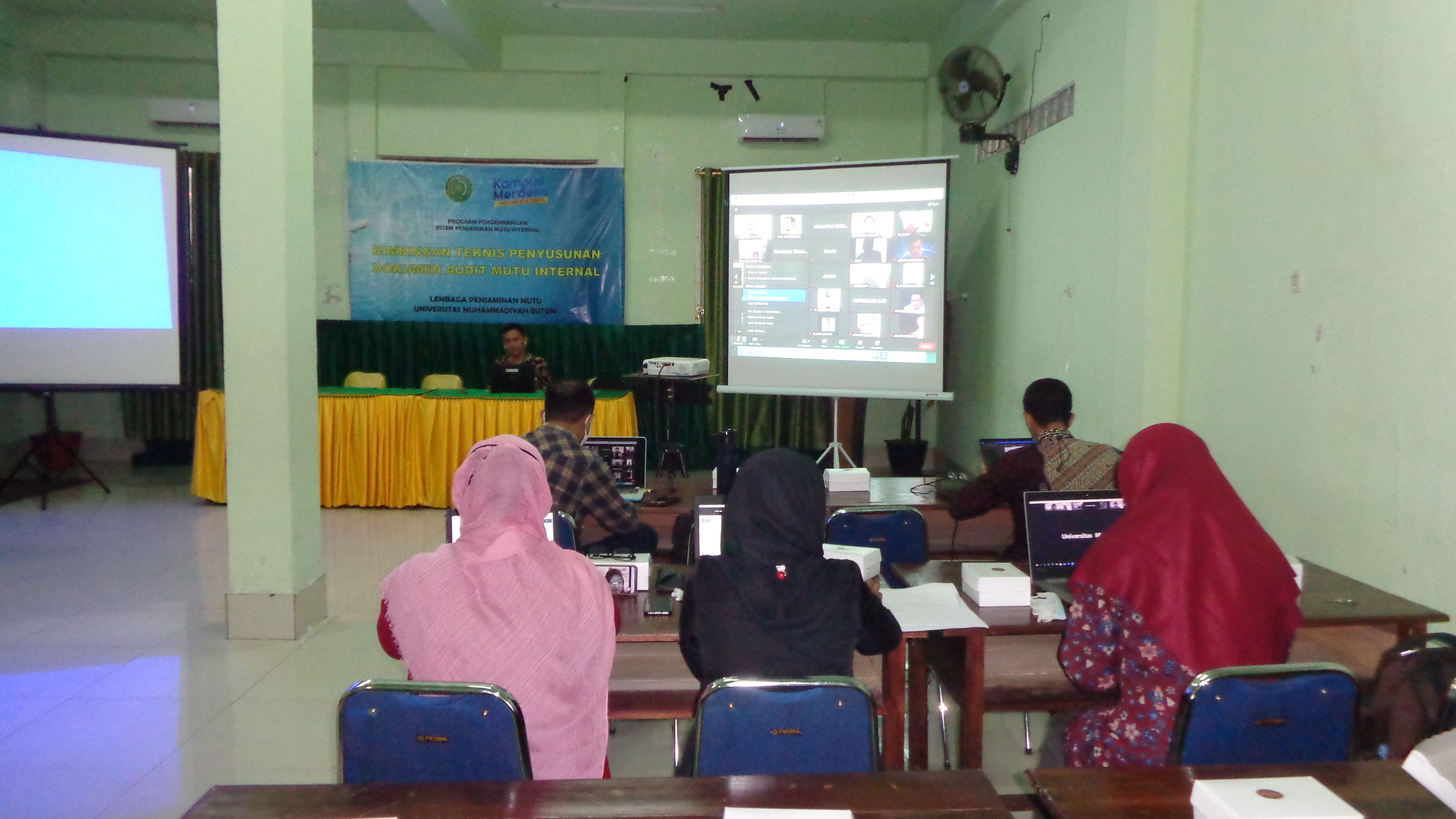 Lembaga Penjaminan Mutu Universitas Muhammadiyah Buton Mengadakan Kegiatan Bimbingan Teknis Penyusunan Dokumen Audit Mutu Internal (AMI)