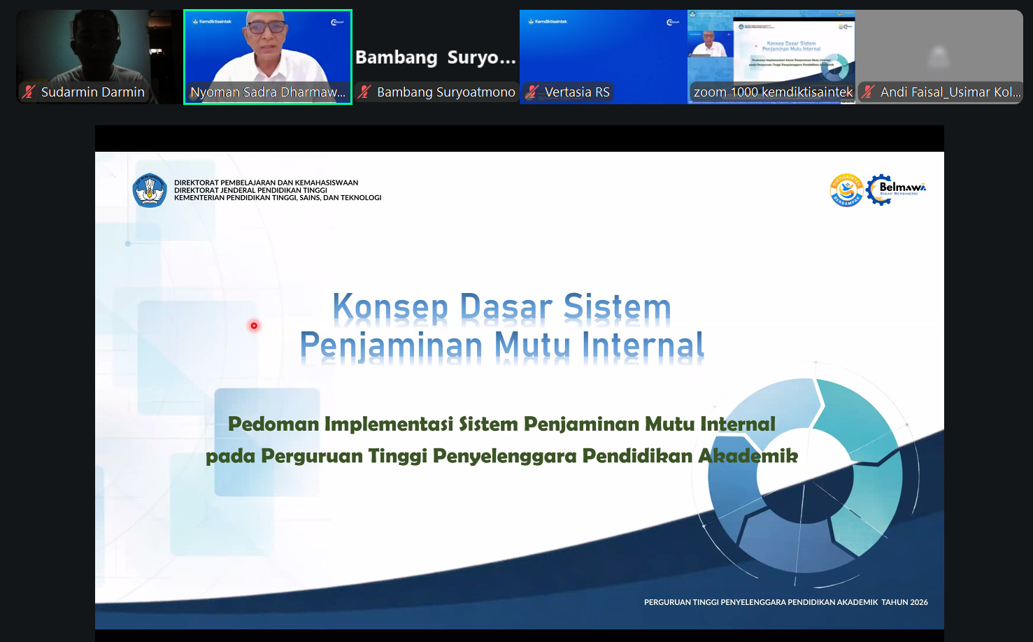 Lembaga Penjaminan Mutu Universitas Muhammadiyah Buton Ikuti Sosialisasi Buku Pedoman Implementasi SPMI Secara Daring, Hadirkan Narasumber Ahli dari Kemendiktisaintek